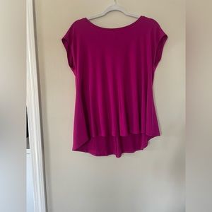 Eileen Fisher bright pink blouse size xxs.